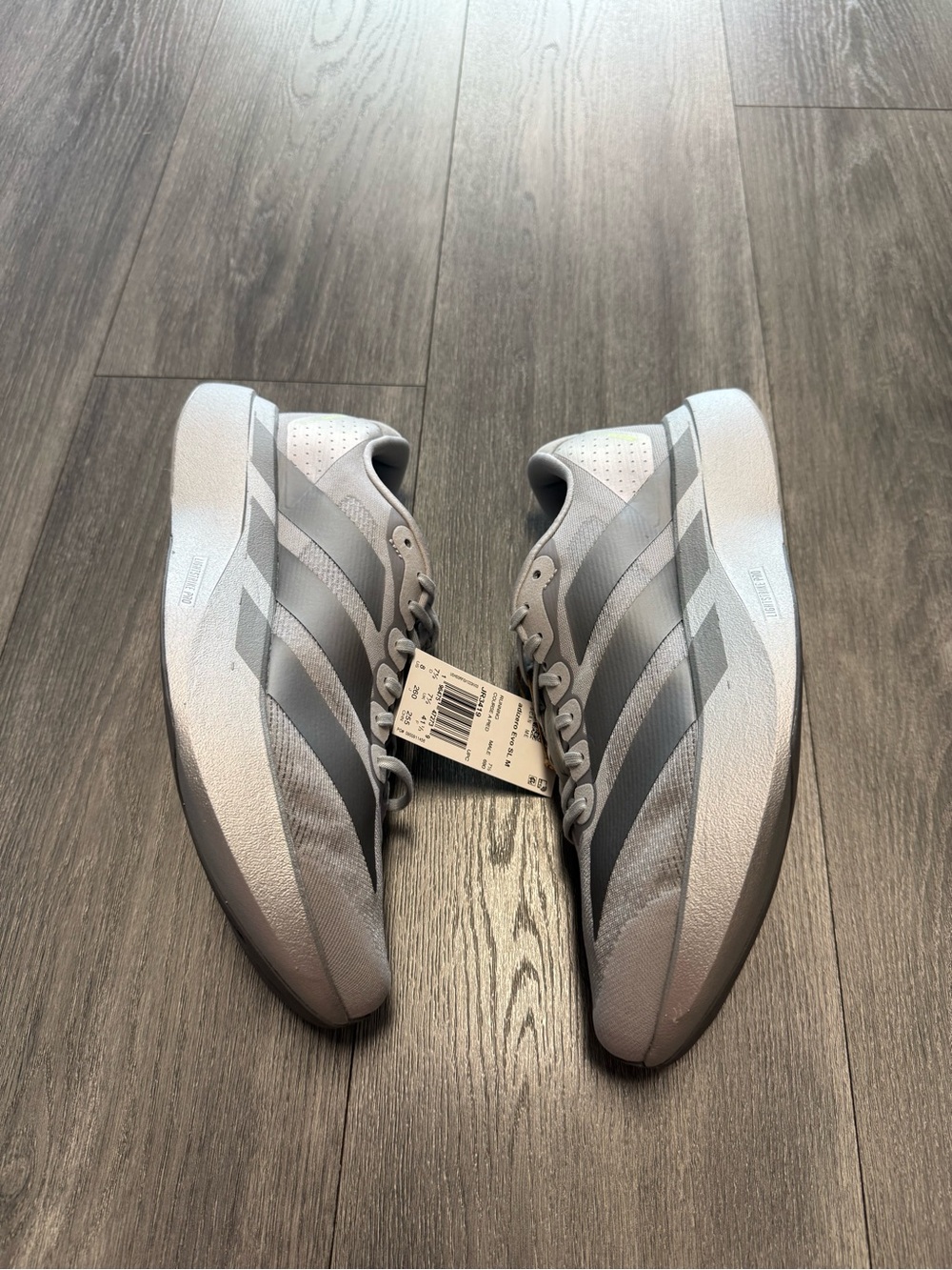 Adidas Adizero Evo SL “Silver Metallic” Running Shoes Men’s JR3419 New
